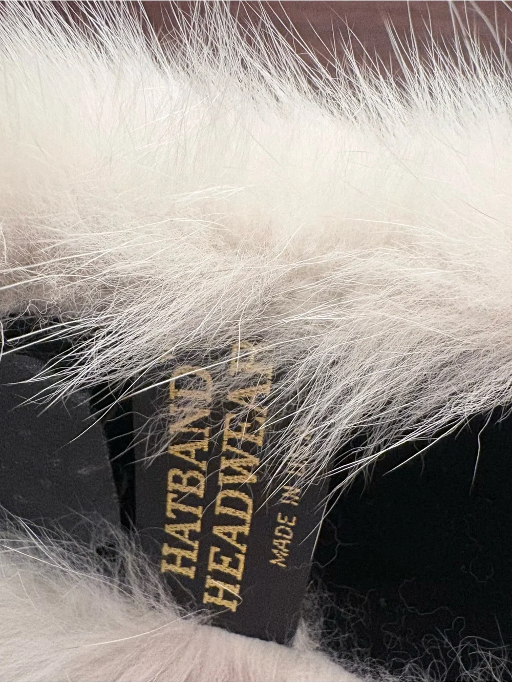 Fur Headband in Ivory